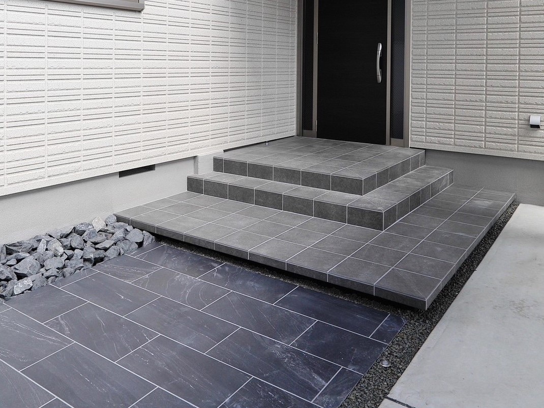 新築外構工事 おしゃれ 階段デザイン ナチュラルモダン エクステリア ミライエエクステリア|MIRAIE (運営会社:パートナーホーム株式会社)